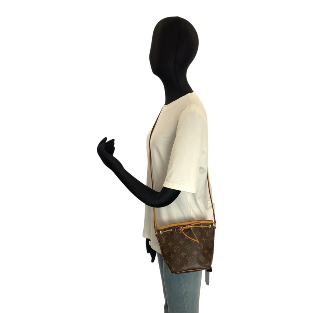 LOUIS VUITTON Louis Vuitton Monogram Nano Noe Brown Gold Hardware Leather Sho... - Picture 5 of 8